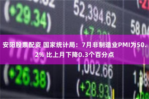 安阳股票配资 国家统计局：7月非制造业PMI为50.2% 比上月下降0.3个百分点