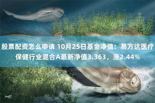 股票配资怎么申请 10月25日基金净值：易方达医疗保健行业混合A最新净值3.363，涨2.44%