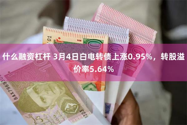 什么融资杠杆 3月4日白电转债上涨0.95%，转股溢价率5.64%